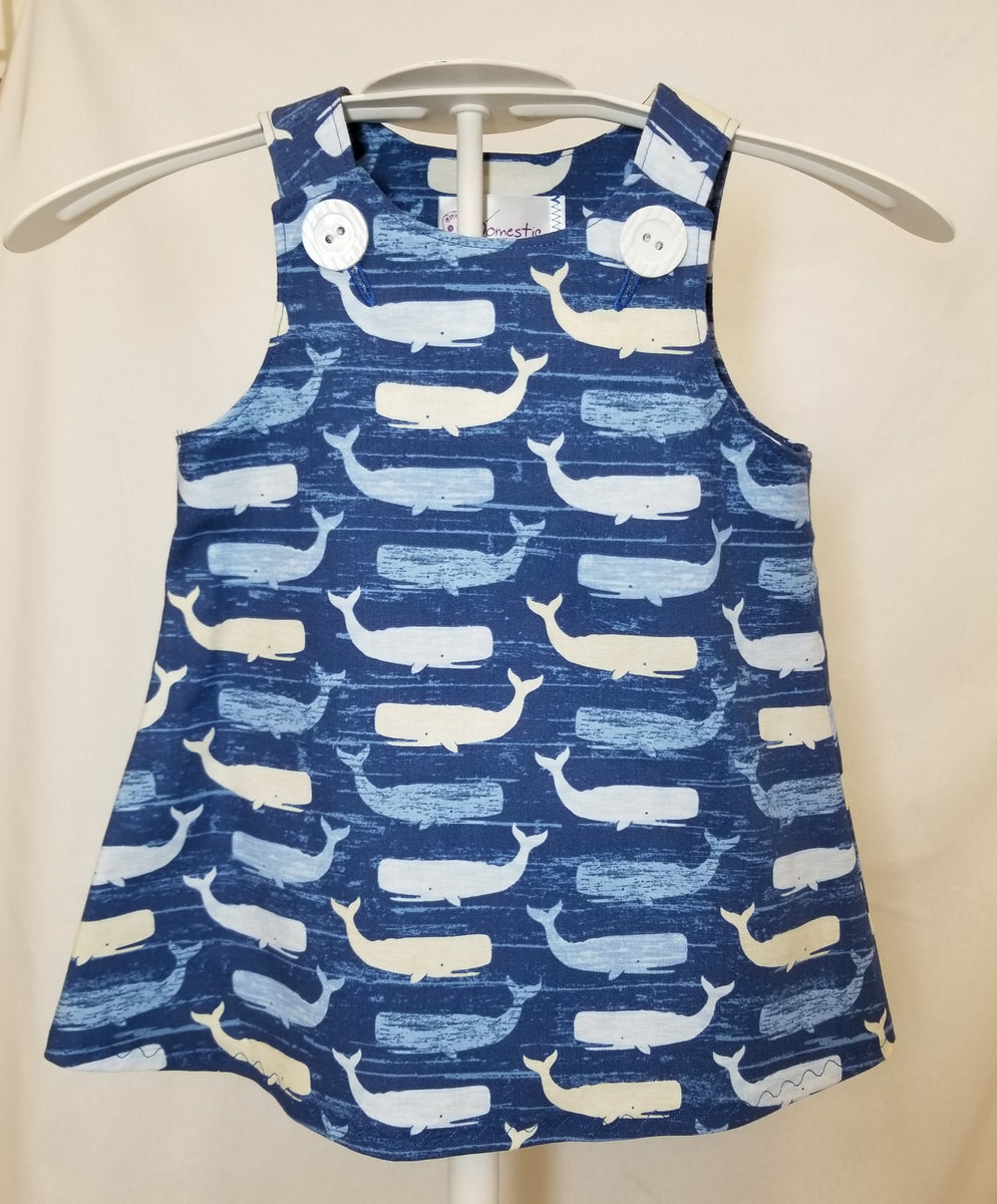 Adorable Whale dress for children - size 6-12 months Domestic Threads Shop Adorable Whale dress for children - size 6-12 months Domestic Threads Shop