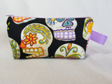 sugar skull zippered bag