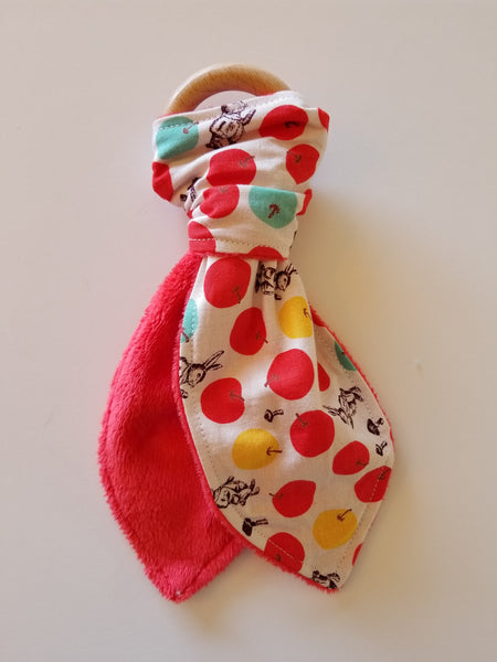 Japanese rabbit print teether with crinkle