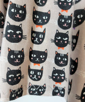 Black cat print twirly skirt for kids