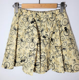 Vintage bicycle print twirly skirt for kids