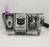 Tarot print zippered bag for cards or crystals