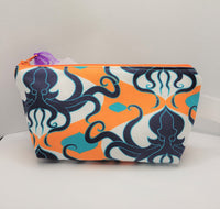 NEW cotton canvas fabric! Kraken / Cthulhu print zippered bag